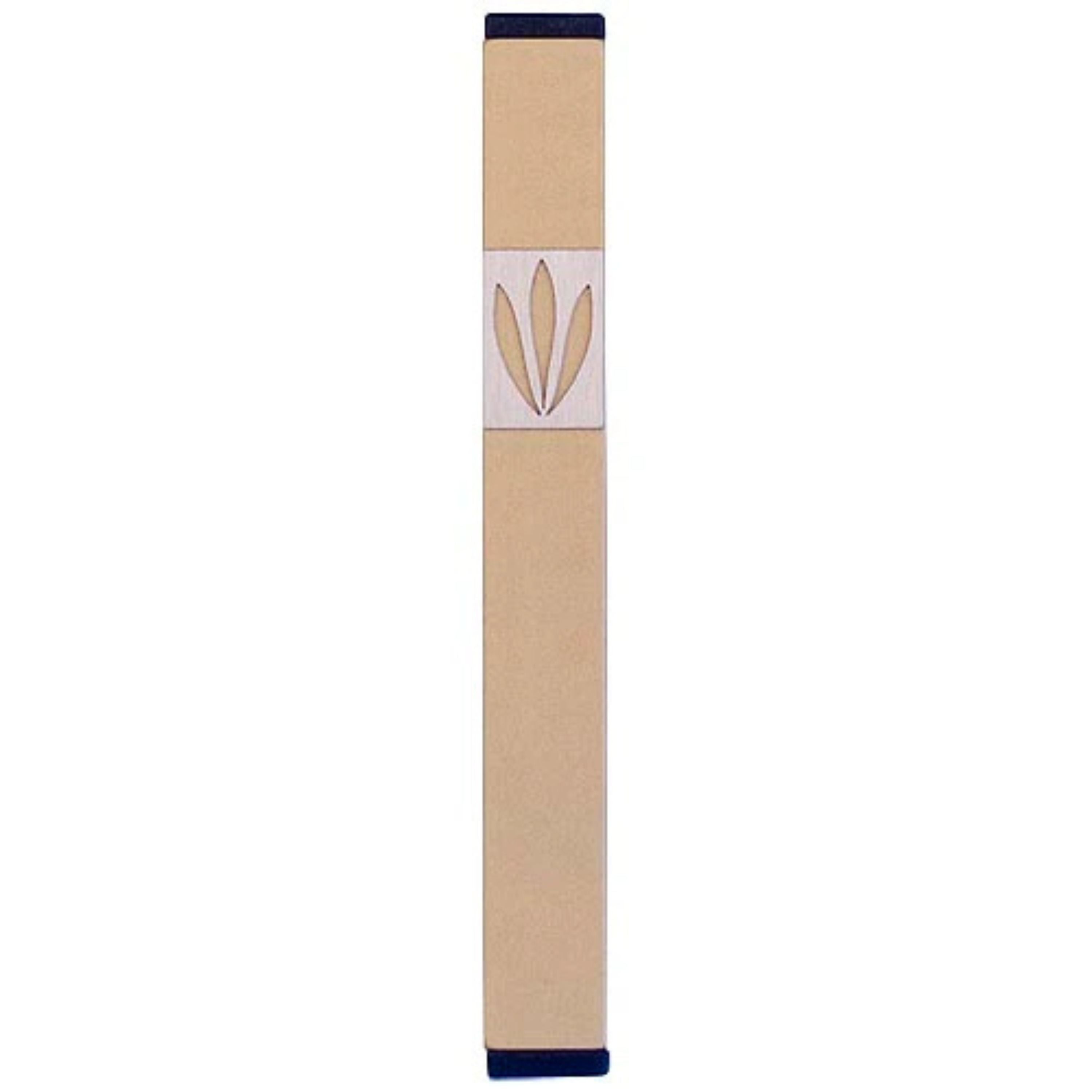 Shin Mezuzah With Leaves Design (Medium)