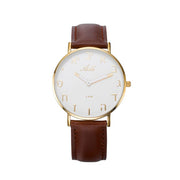 40 mm White Dial White and Gold Hands Aleph Bet Watch
