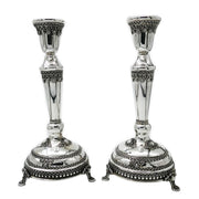 Candlesticks with Legs - Tall Sterling Silver Filigree  - Set of 2