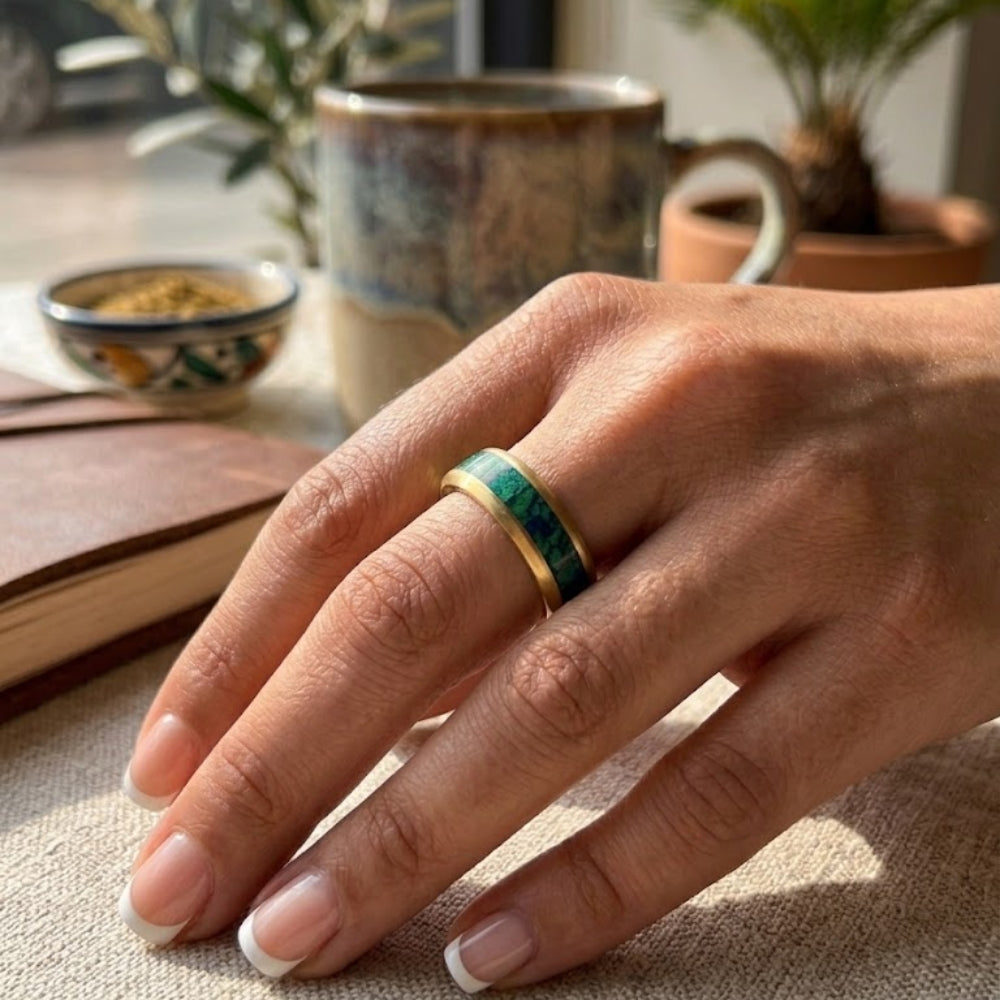 Eilat Stone Ring in 14K Gold