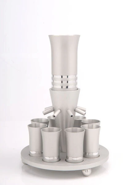 Kiddush Cup Wine Fountain Set for 8