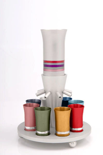 Kiddush Cup Wine Fountain Set for 8