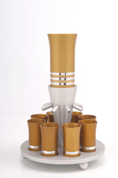 Kiddush Cup Wine Fountain Set for 8