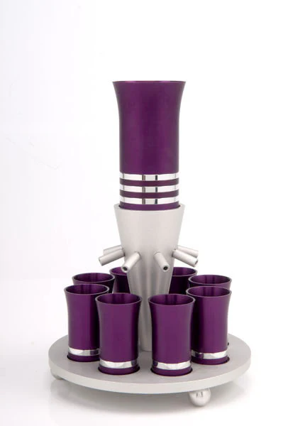 Kiddush Cup Wine Fountain Set for 8