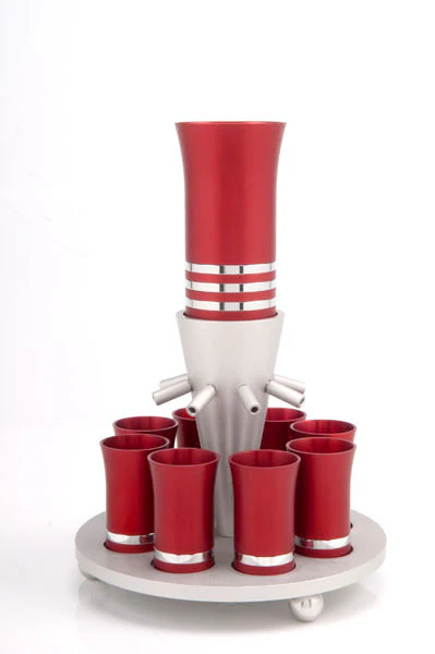 Kiddush Cup Wine Fountain Set for 8