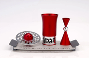 Contemporary Aluminium Havdalah Set