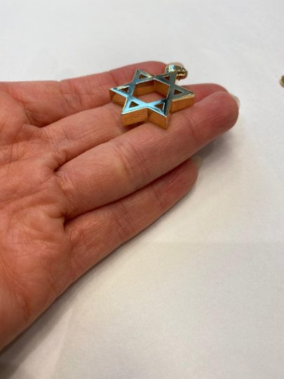 14k Gold Large Heavyweight Star of David Pendant