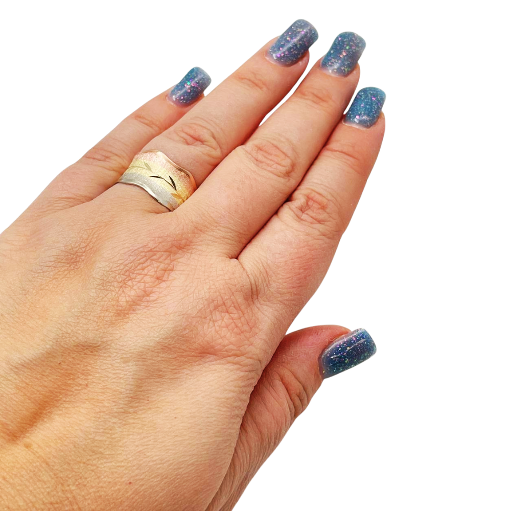 14k Tri-Color Gold Wedding Ring