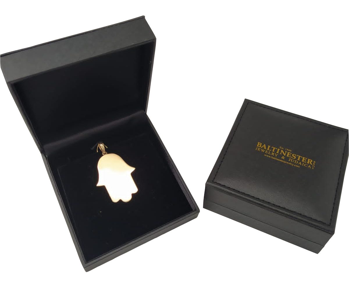 Large 14k Gold Hamsa Pendant