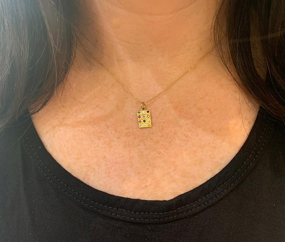 Choshen Pendant and Chain - Mini 14k Gold Classic Style