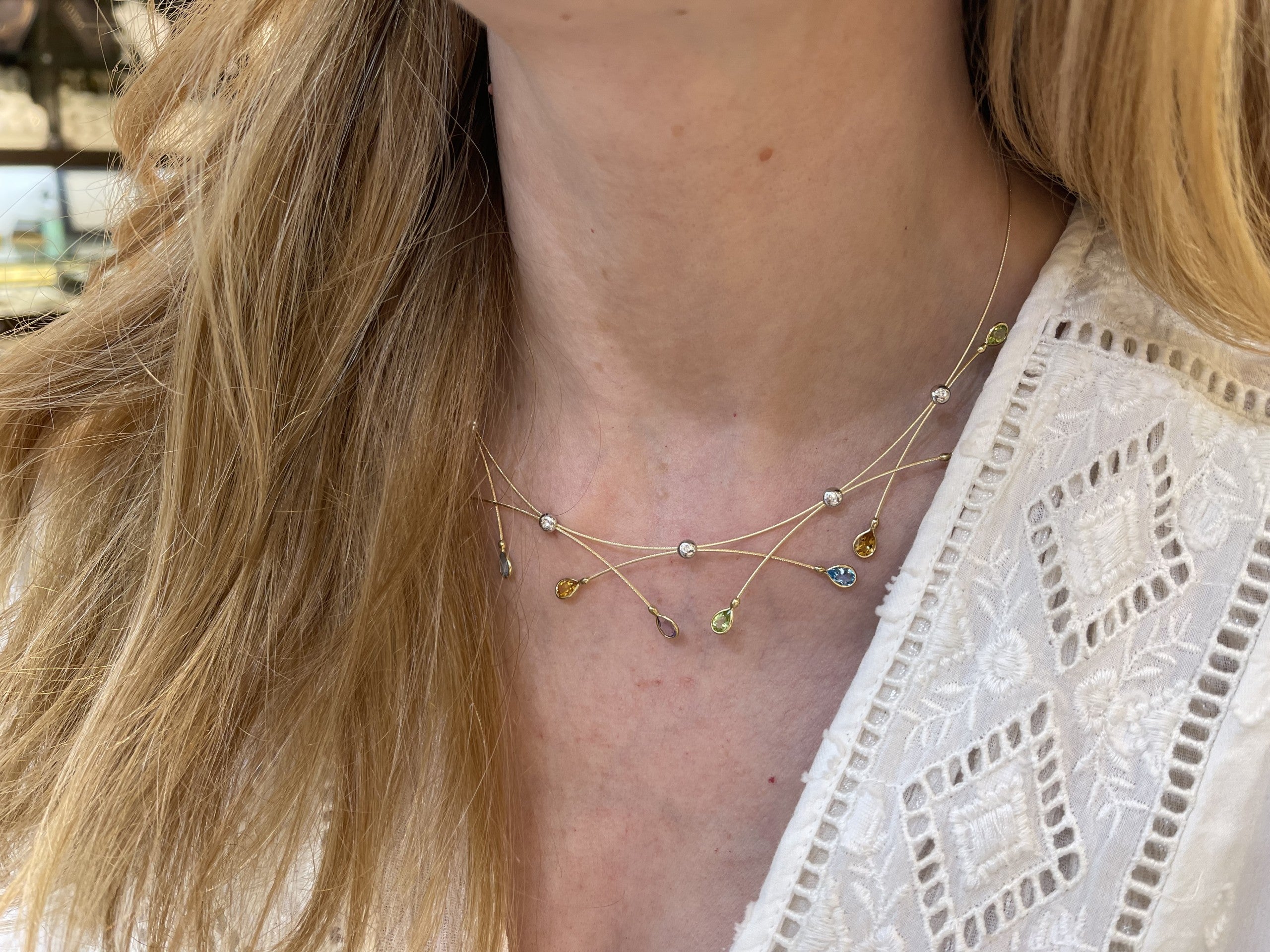14K Gold Crisscross Necklace