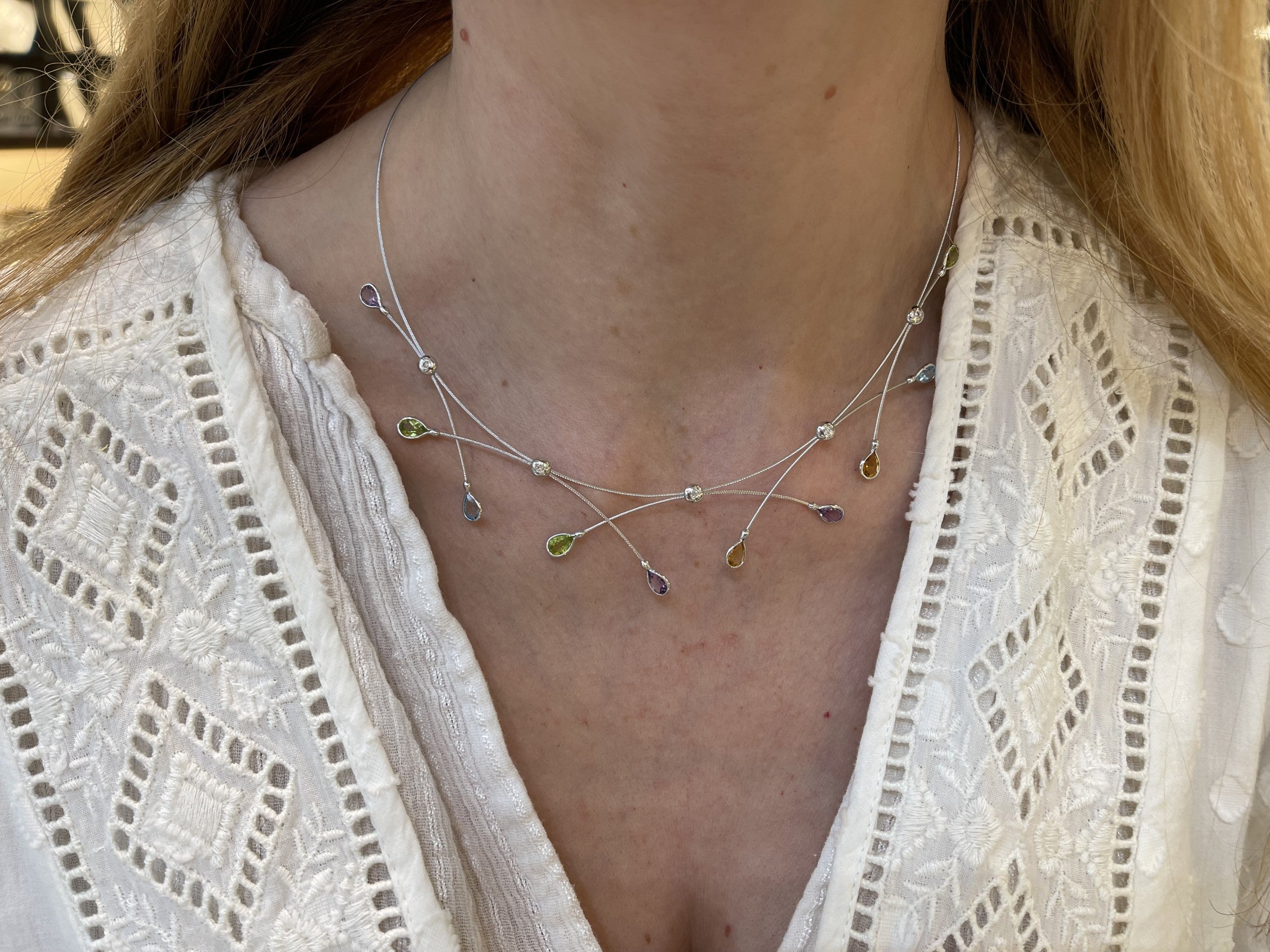 14K Gold Crisscross Necklace
