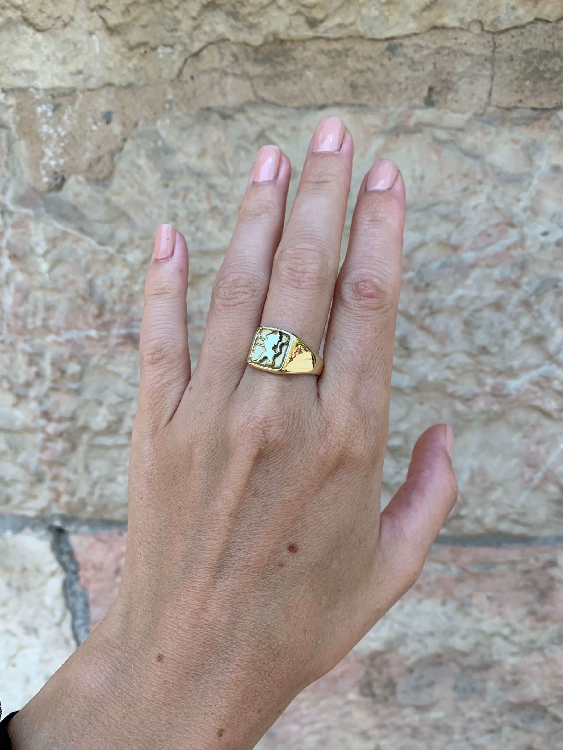 14k Gold Lion of Judah Signet Ring