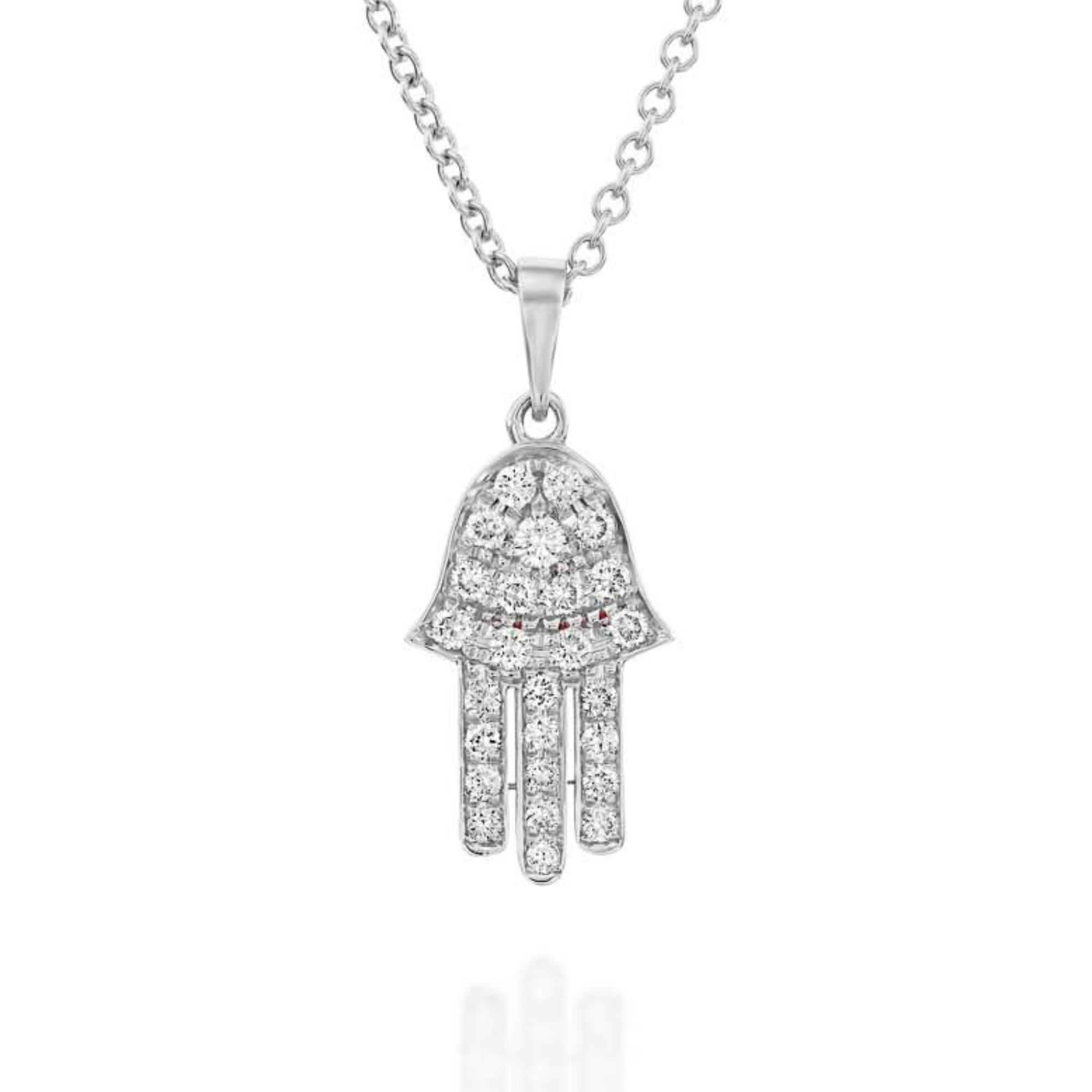 18k Gold Diamond Studded Hamsa Pendant