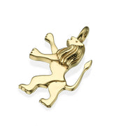 Tiny 14K Gold Tribe of Judah Lion Pendant
