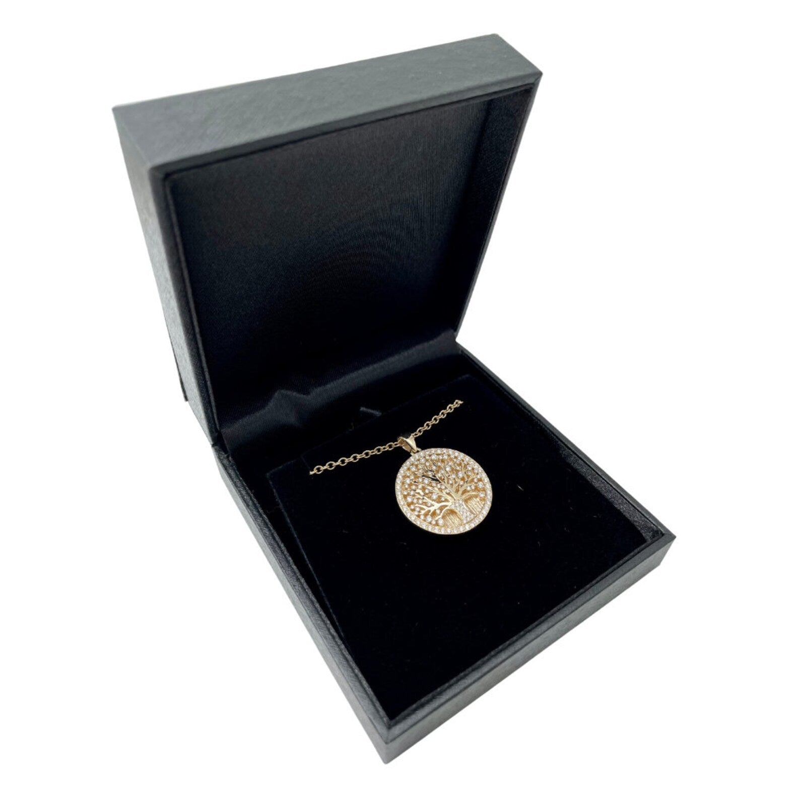 Tree of Life Large Pendant - 14K Gold and Diamonds