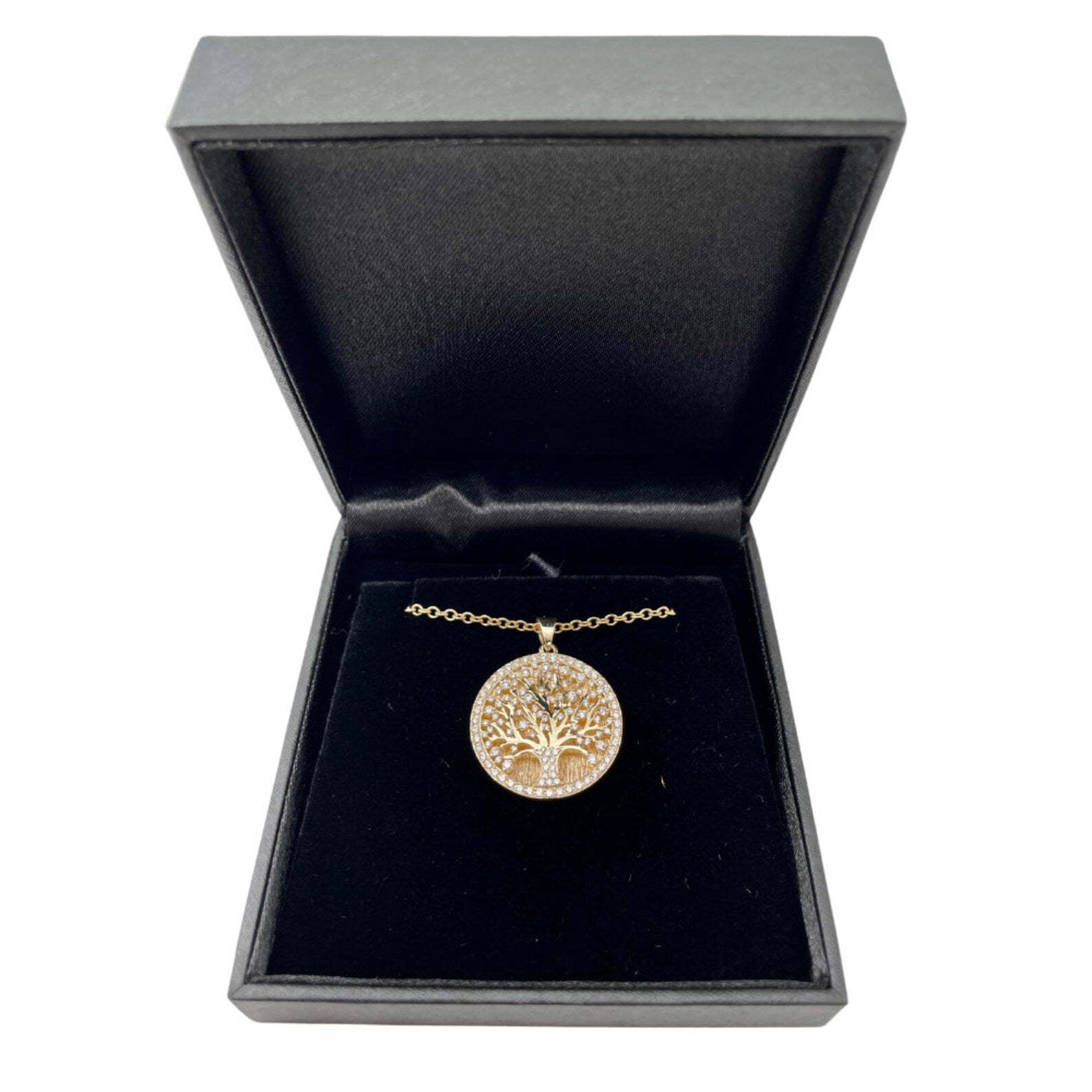 Tree of Life Large Pendant - 14K Gold and Diamonds