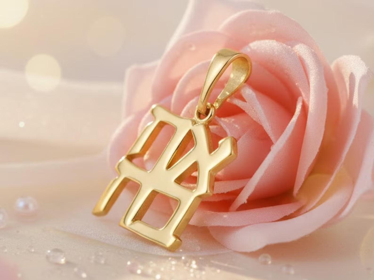 14k Gold Ahava Love Pendant