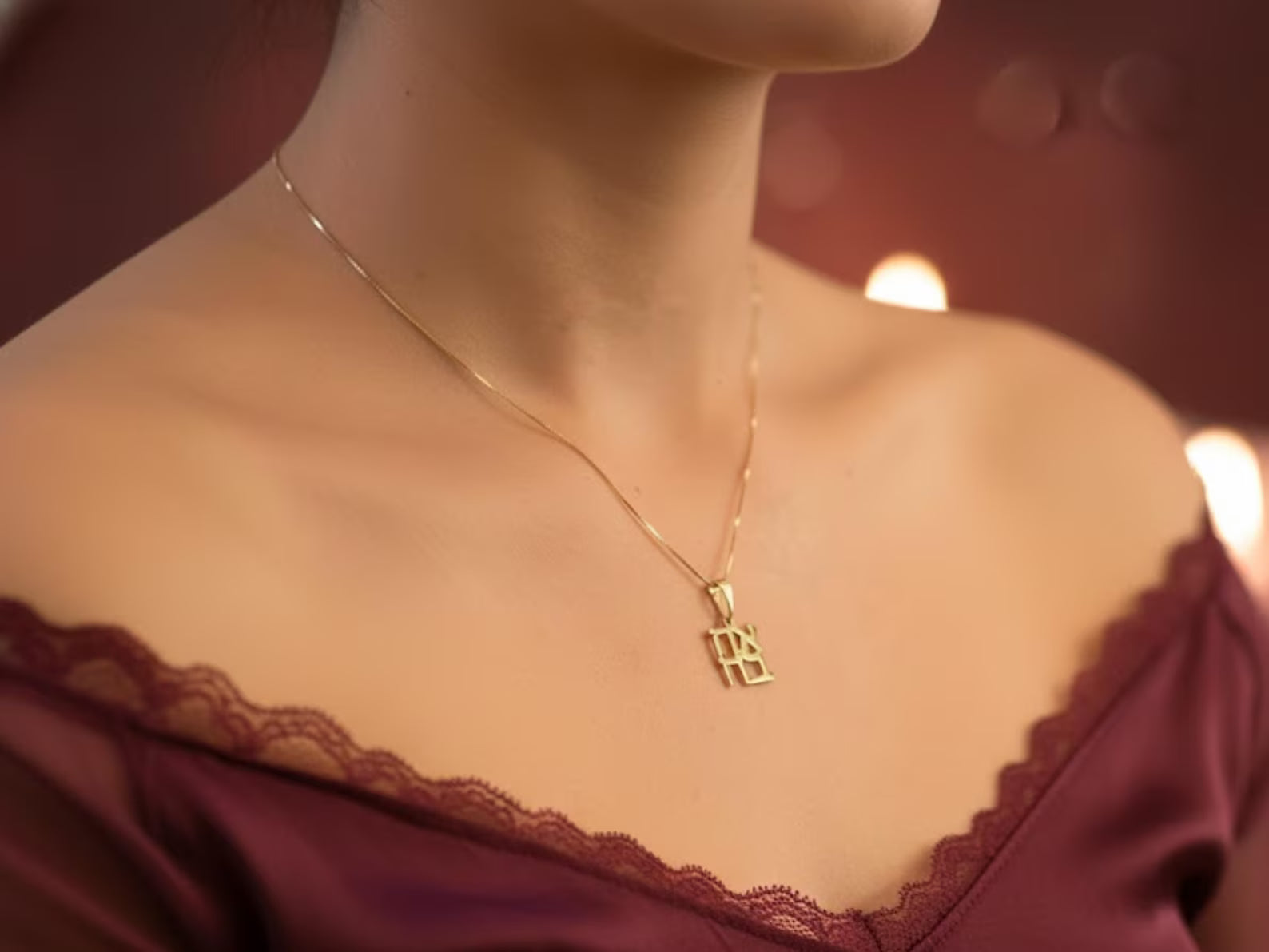 14k Gold Ahava Love Pendant