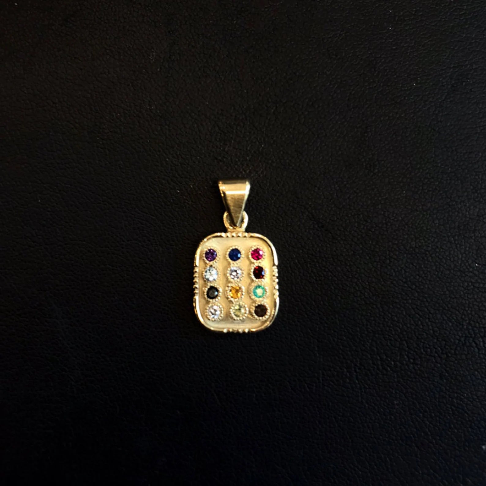 14k Gold and Precious Stones Hoshen Pendant