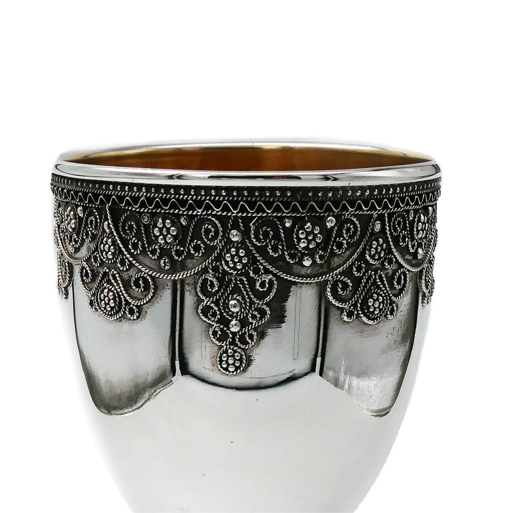 Sleek Sterling Silver Kiddush Cup
