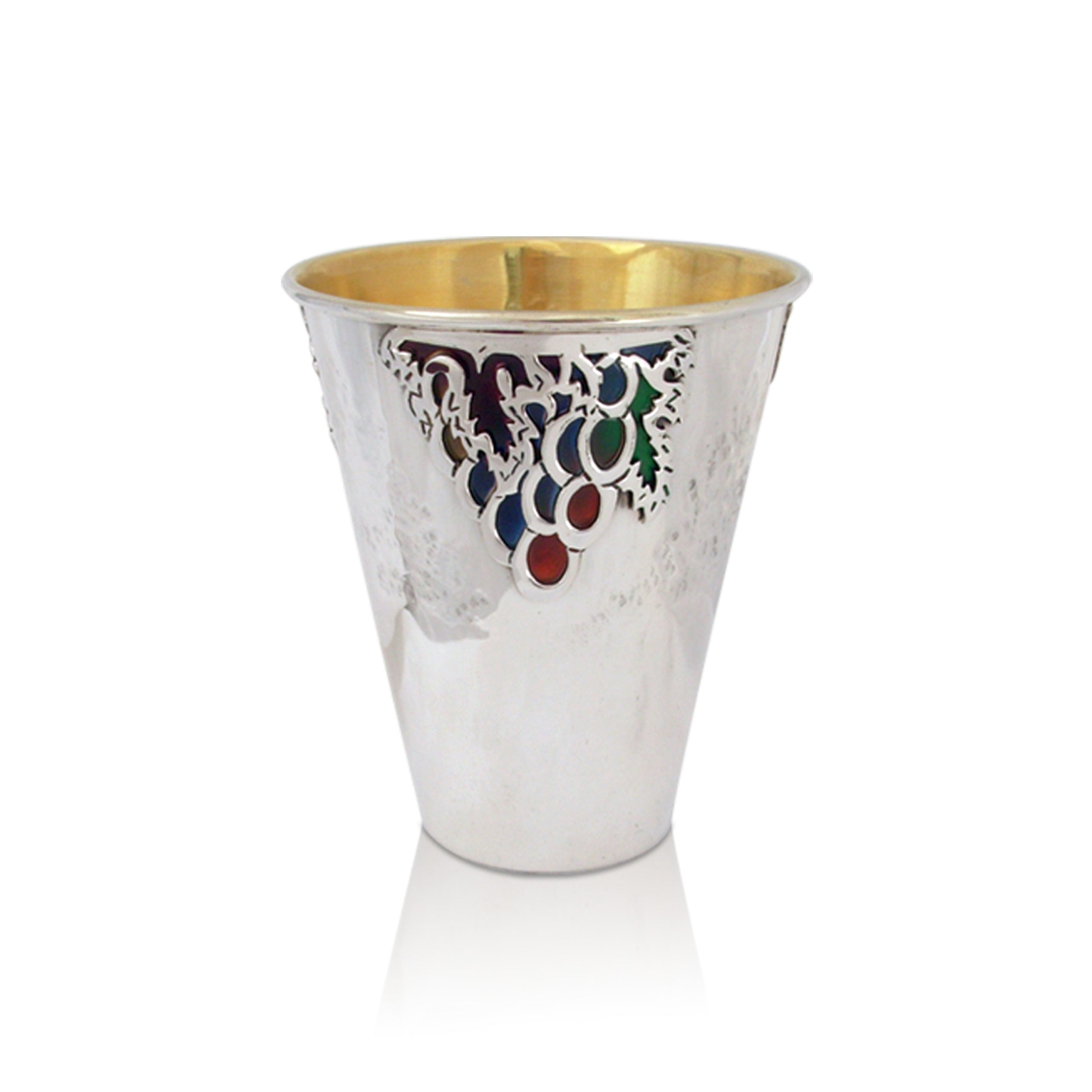 Silver Kiddush Cup - Micha Enameled