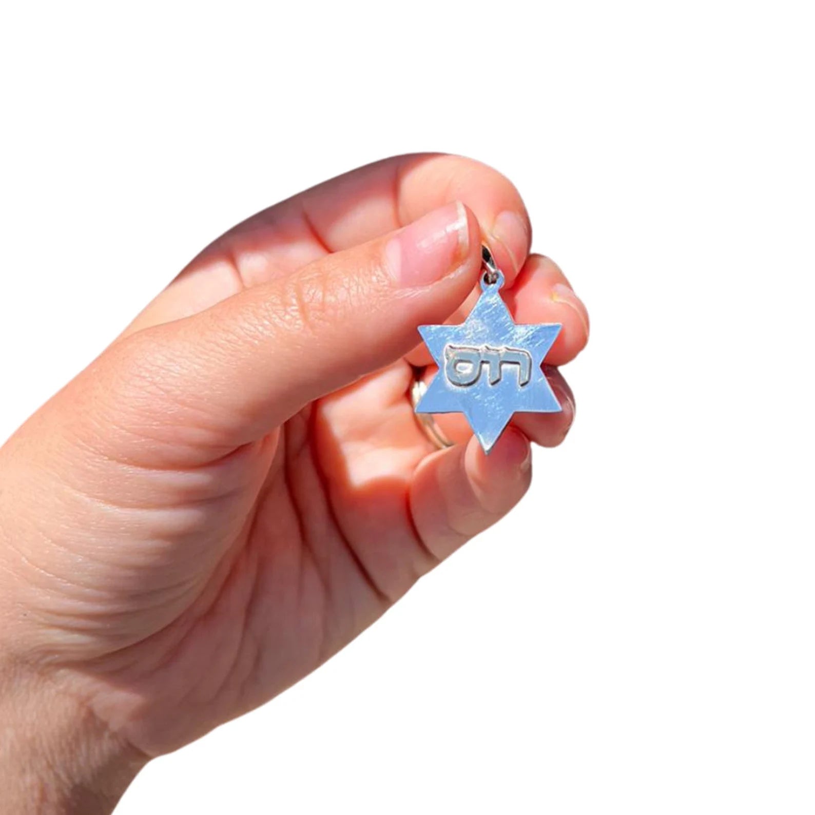 Silver Star of David Name Pendant