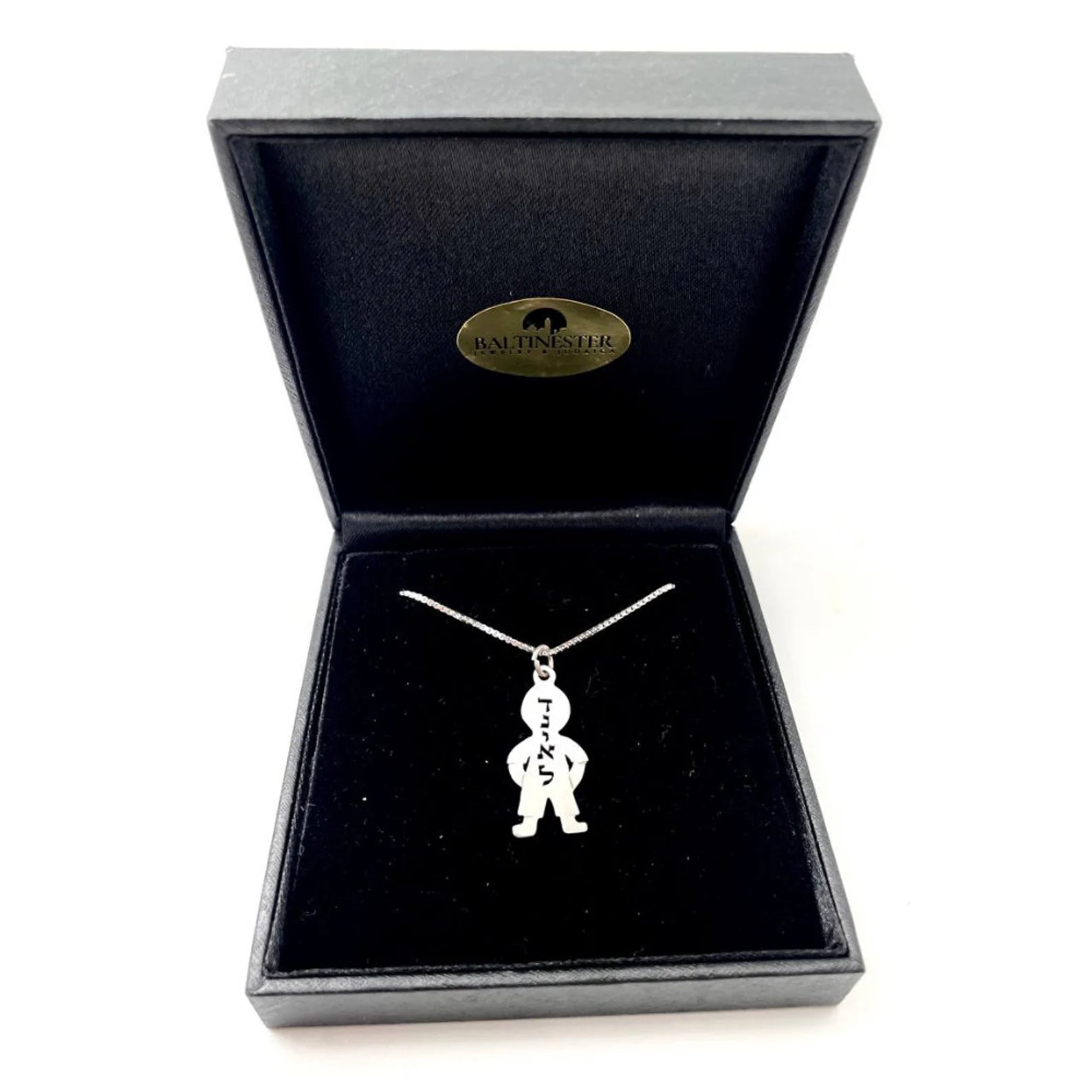 Little Boy Name Pendant Sterling Silver