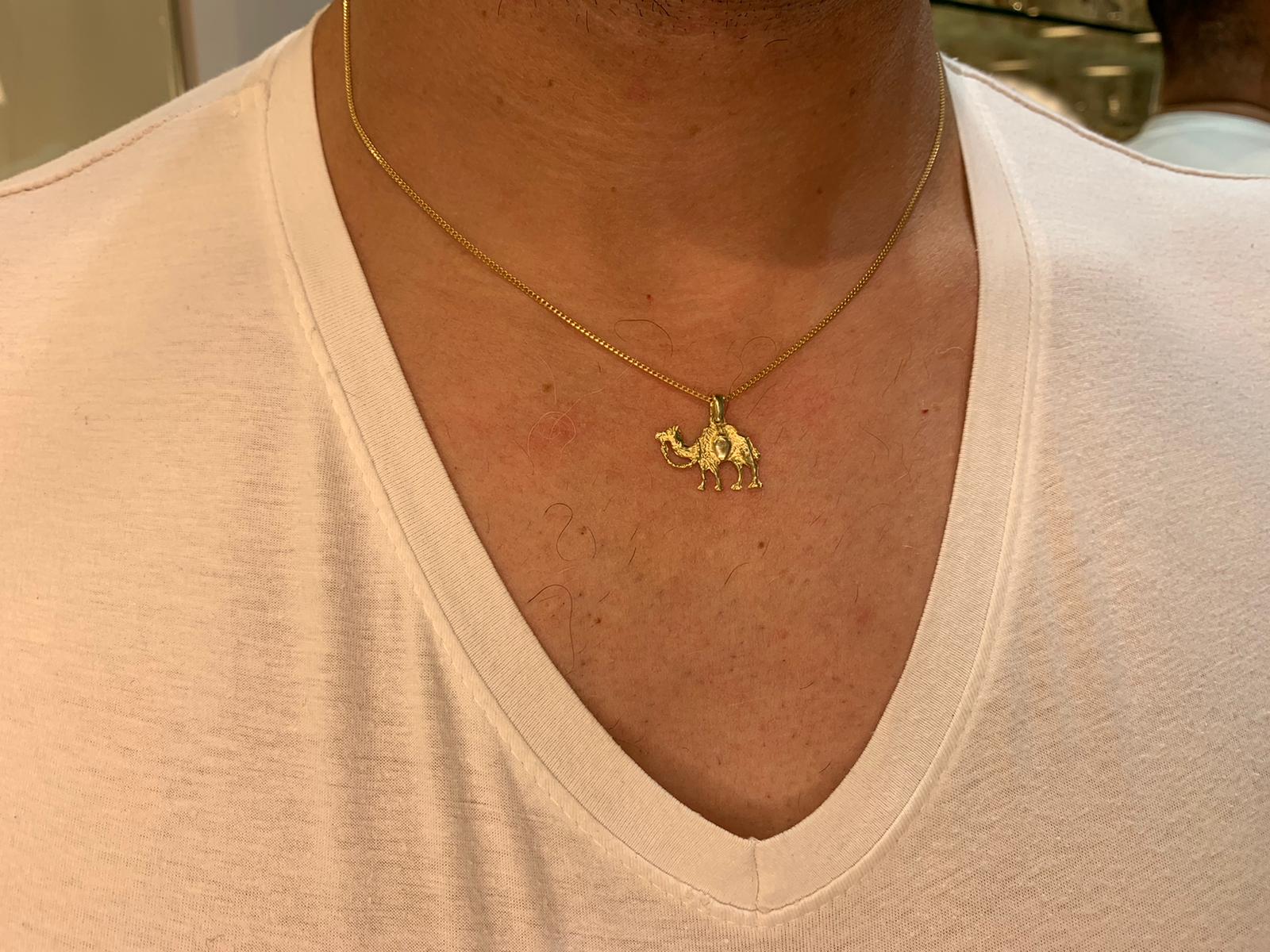 Camel Pendant in 14k Gold