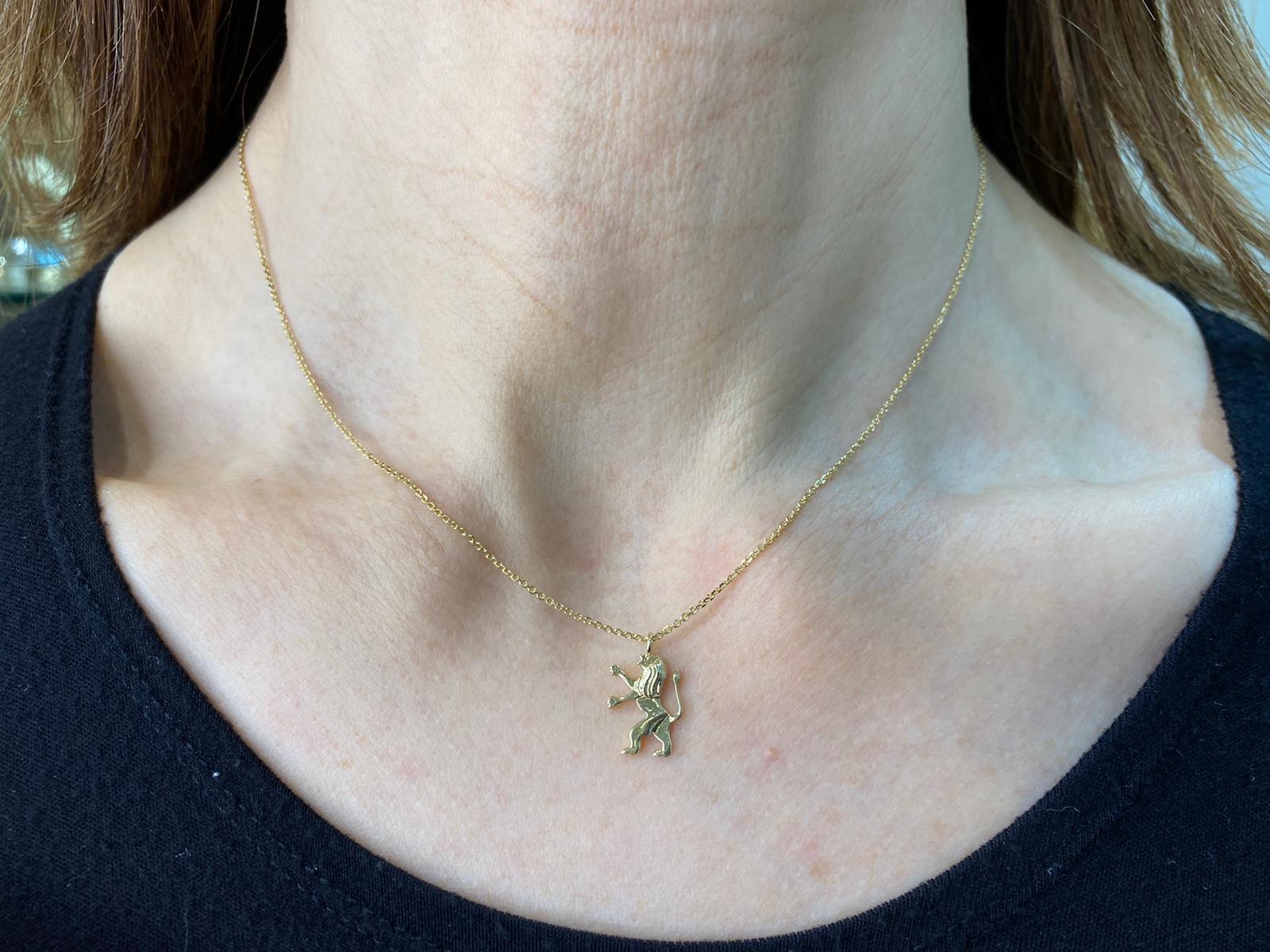 Lion of Judah 14k Gold Pendant - Small