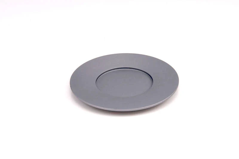 Single Kiddush Cup Plate in Silver Matte Colour