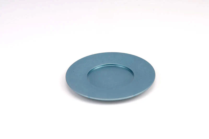 Single Kiddush Cup Plate in Silver Matte Colour