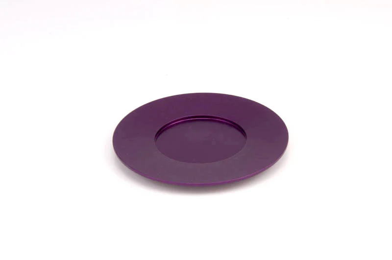 Single Kiddush Cup Plate in Silver Matte Colour