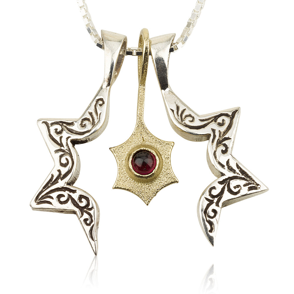 Three-Piece Star of David and Jonathan Pendant