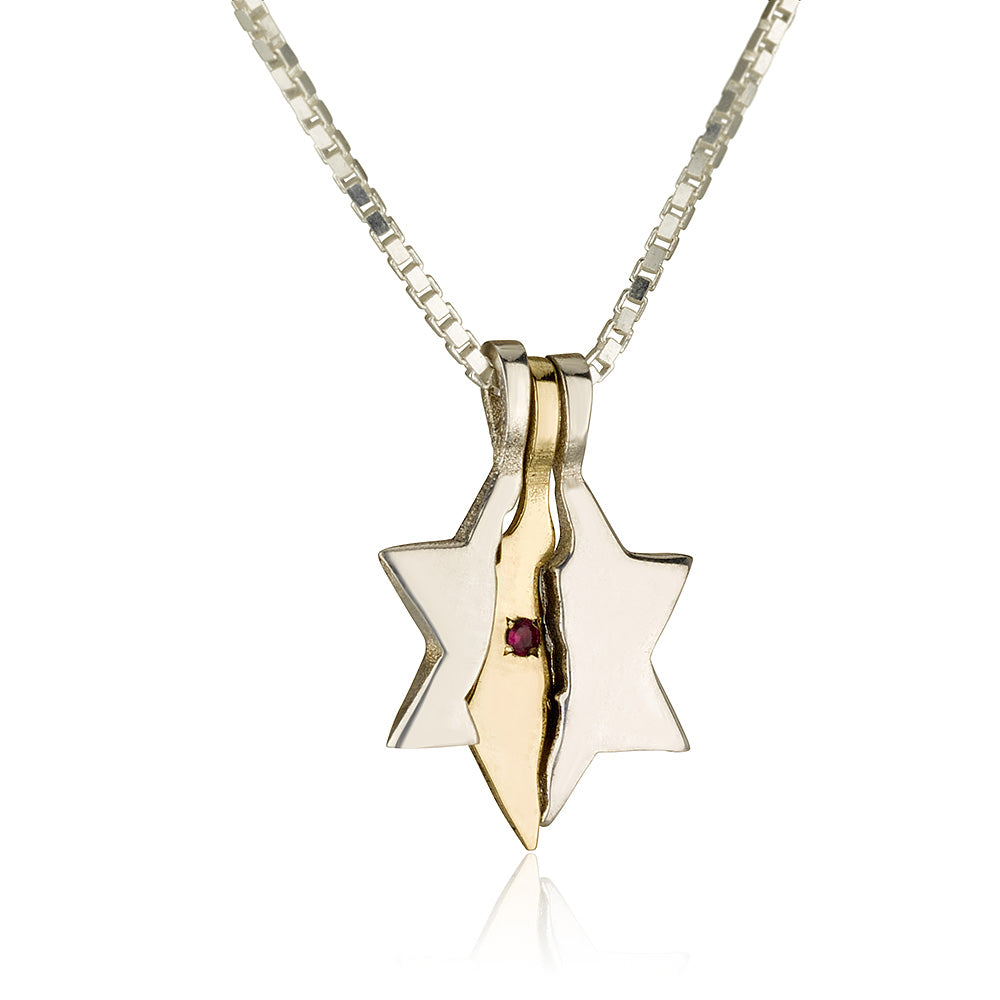 Land of Israel Star of David Pendant