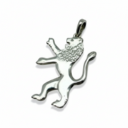 Rising Lion of Judah Pendant in Sterling Silver