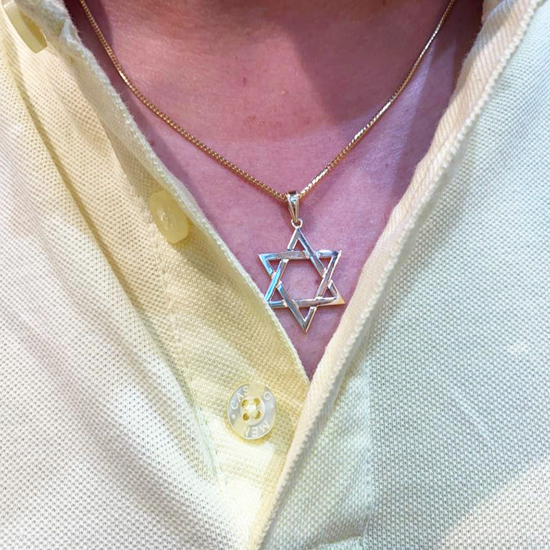 14K Gold Classic Star of David Pendant