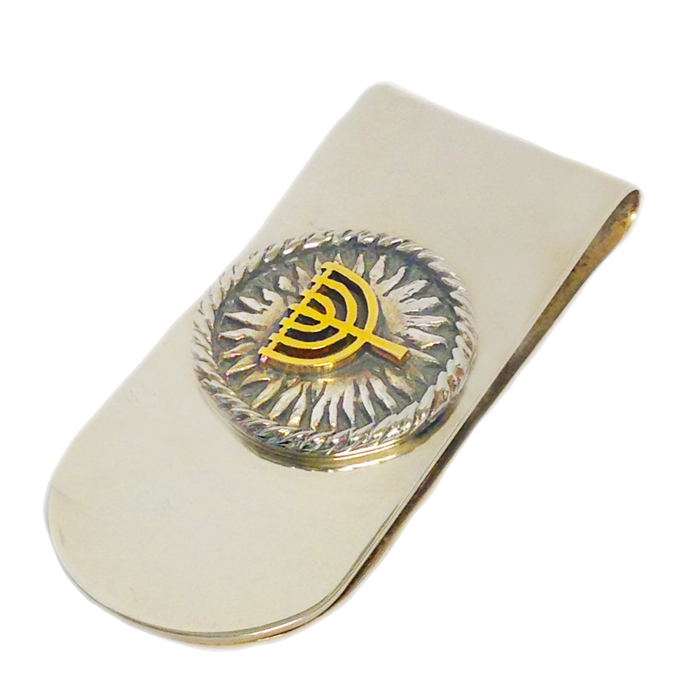 Silver and Gold Menorah Money Clip