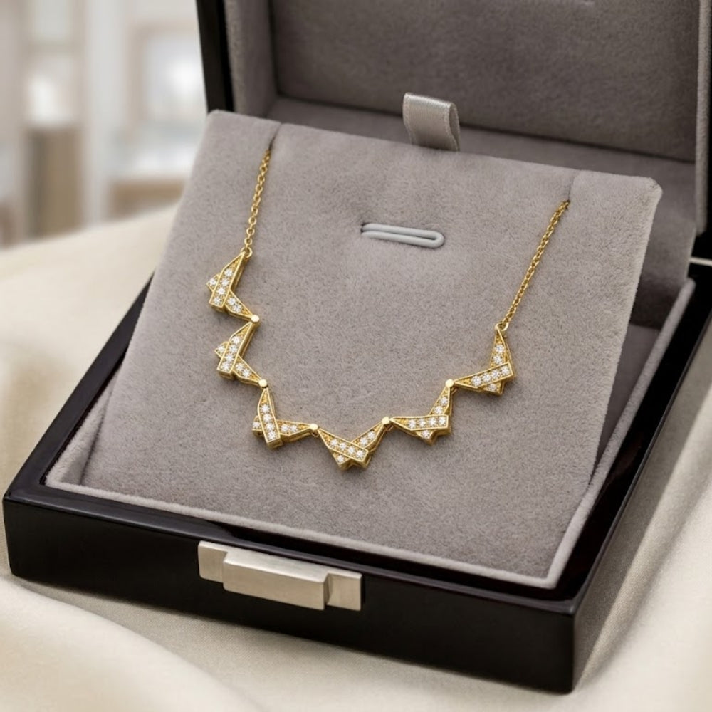 14k Gold Diamond Expandable Star of David Butterfly Necklace