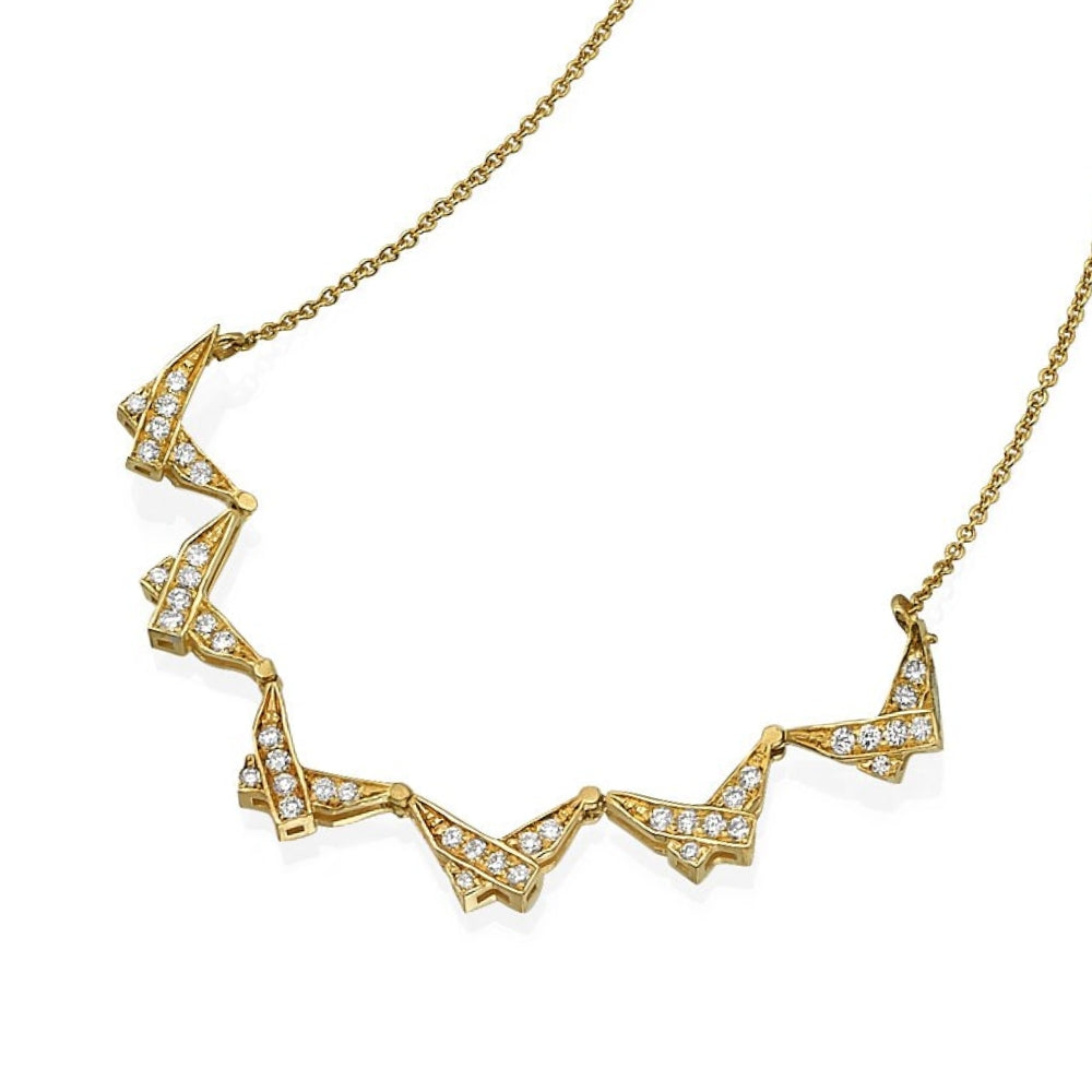 14k Gold Diamond Expandable Star of David Butterfly Necklace