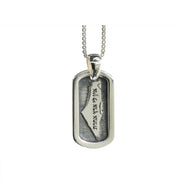 Silver Land of Israel Quote Pendant and Chain