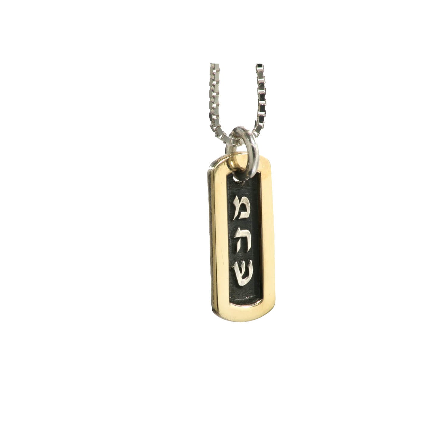 Silver and Gold Kabbalah Tag Necklace