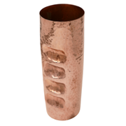 Tall Cylindrical Hammered Copper Washing Cup