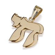 Hai Pendant in 14k Gold Superimposed