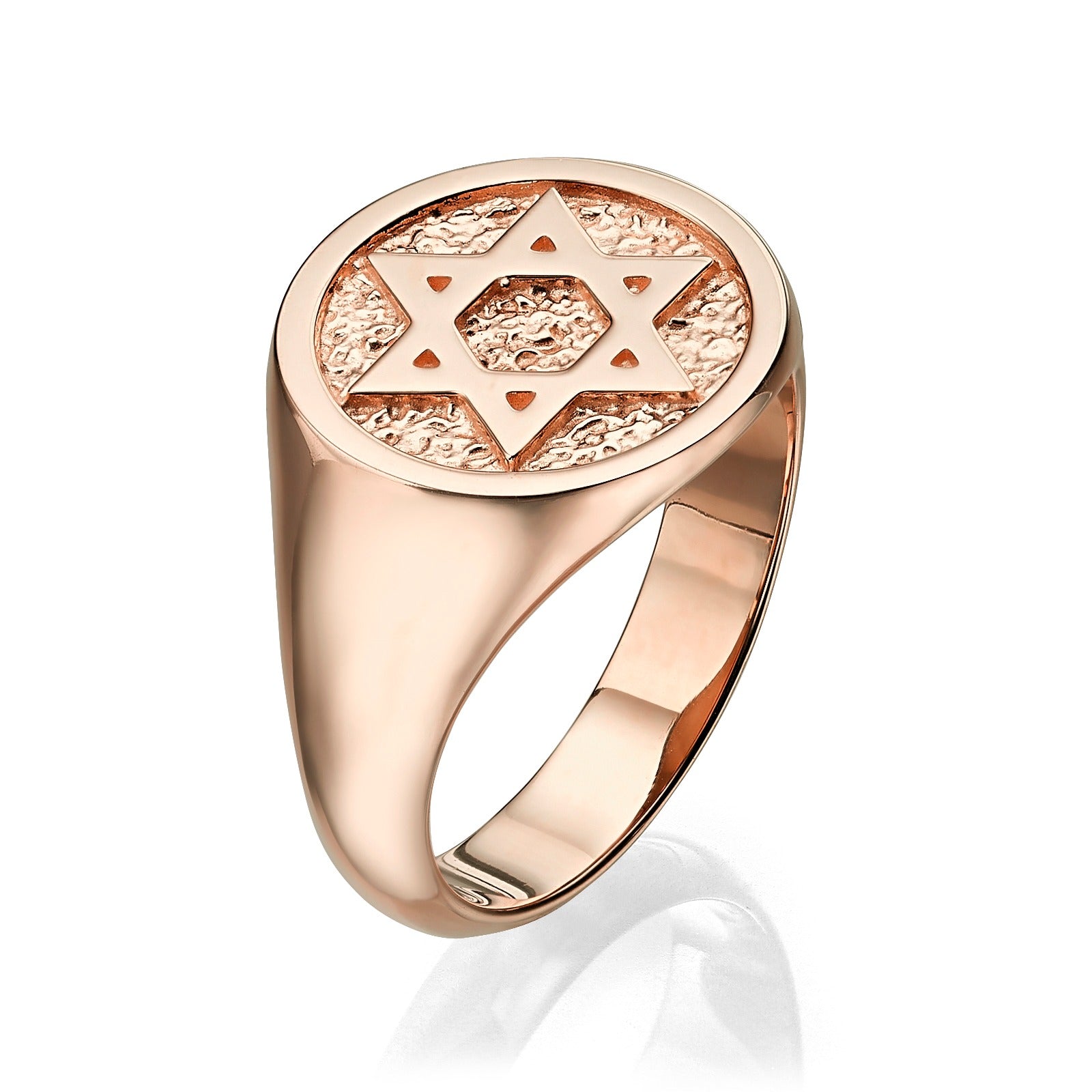Star of David Signet Ring 14K Gold