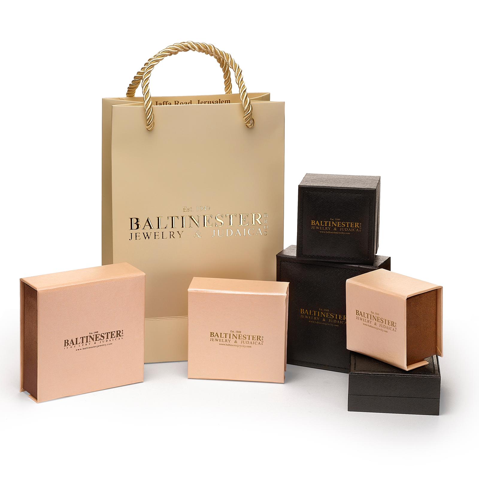 Am Israel Chai Bar Necklace in 14K White Gold