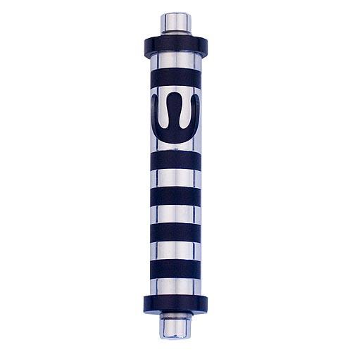 Aluminum Striped Mezuzah (Small)