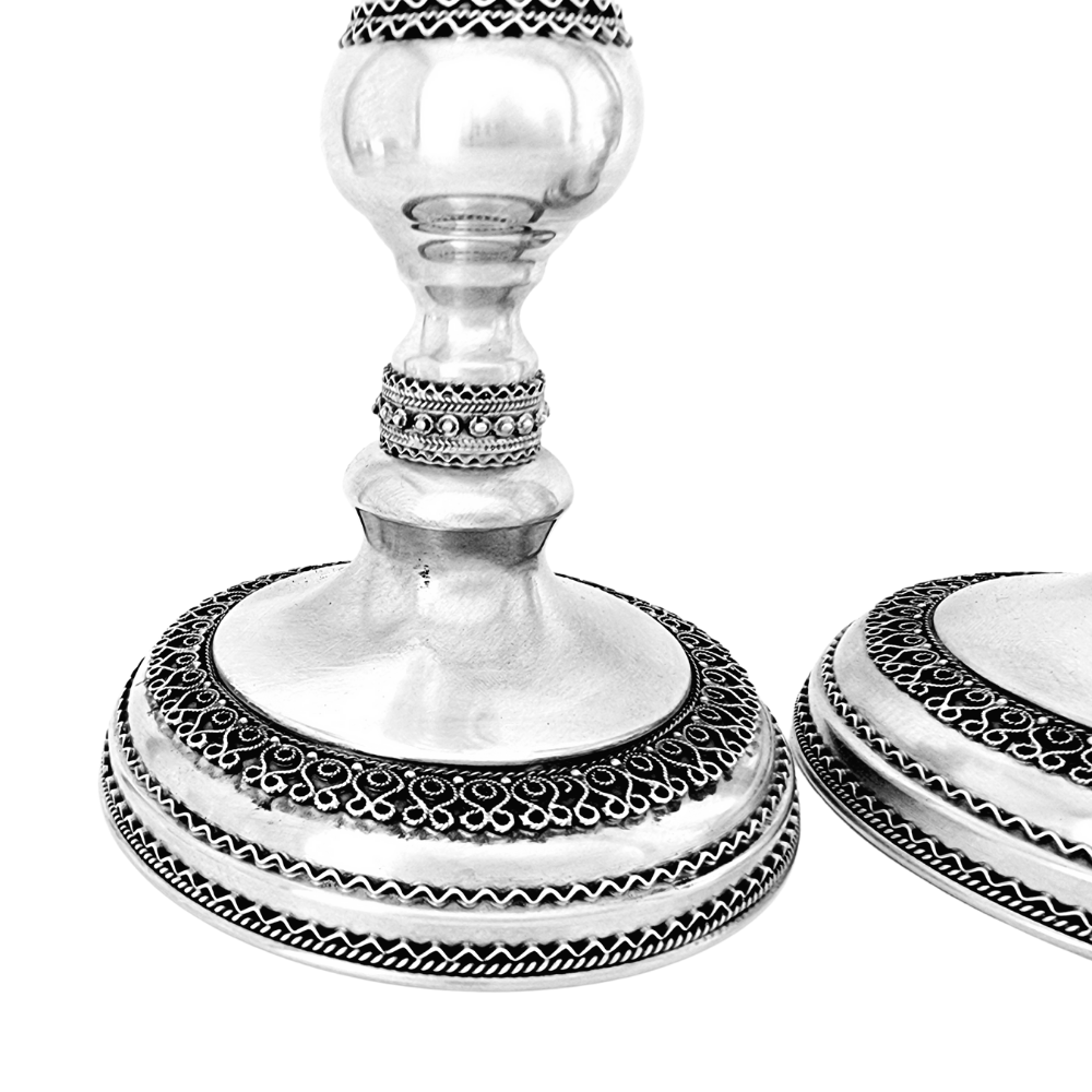 Sterling Silver Tall Classic Candlesticks