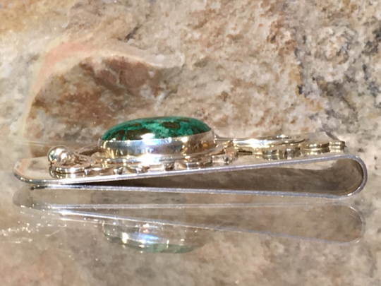 Silver and Gold Eilat Stone Money Clip