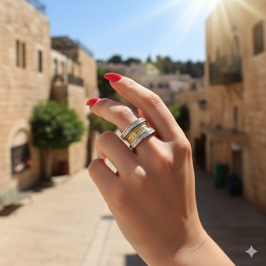 14k Two Tone Gold Braid Design Diamond Wedding Ring
